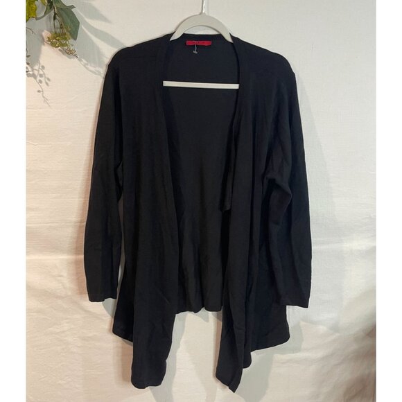 Red Woman's Black Open Front Cardigan 1X - Picture 2 of 11